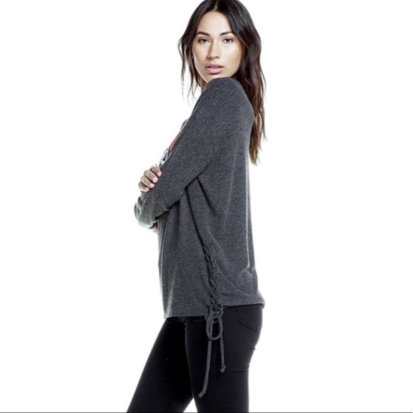 Chaser Dogs Love Me Gray Pullover Sweatshirt - Picture 2 of 10